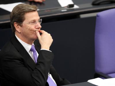 Außenminister Westerwelle am Mittwoch im Bundestag Guido Westerwelle