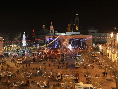 Tausende Gläubige feiern in Bethlehem Heiligabend. Bethlehem