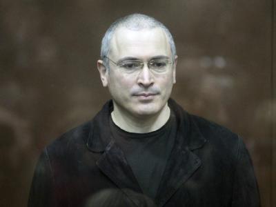 Der Angeklagte, Michail Chodorkowski, im Gerichtssaal. Michail Chodorkowski