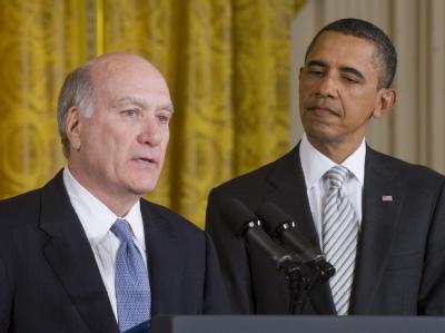 US-Präsident Barack Obama mit seinem neuen Stabschef William Daley Obama und Daley