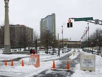 Schnee in Atlanta: Von hier aus zog der Schneesturm in Richtung New York. Schnee in Atlanta