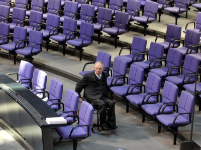 Bundesfinanzminister Wolfgang Schäuble zu Beginn der Haushaltsdebatte im Bundestag. Schäuble