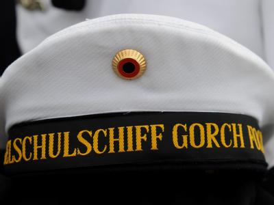 Die Mütze eines Besatzungsmitgliedes der Gorch Fock. Mütze