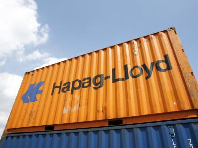 Ein Container der Reederei Hapag-Lloyd. Hapag-Lloyd