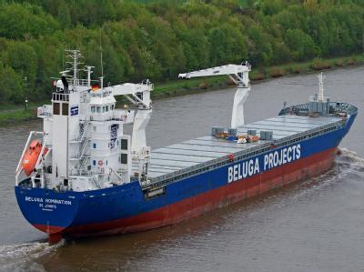 Der Mehrzweckfrachter Beluga Nomination: Piraten haben vor Somalia das deutsche Handelsschiff gekapert. (Archivbild) 'Beluga Nomination'