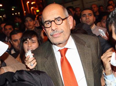 «Wandel ist unvermeidbar» - Mohammed el Baradei bei seiner Ankunft in Kairo. Mohammed el Baradei