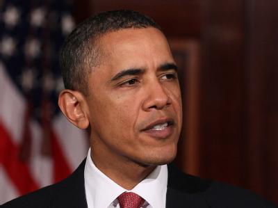 US-Präsident Obama während der Pressekonferenz zur Lage in Ägypten. Obama