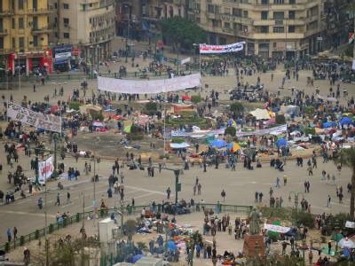 Auf dem Tahrir-Platz in Kairo wird weiter demonstriert. Proteste in Kairo