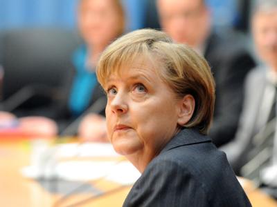 Bundeskanzlerin Angela Merkel (CDU) beim Kundus-Untersuchungsausschuss des Bundestages. Angela Merkel