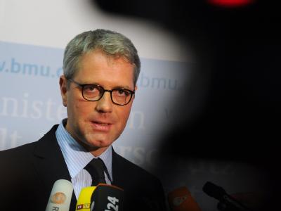 Umweltminister Norbert Röttgen. Statement Umweltminister Röttgen