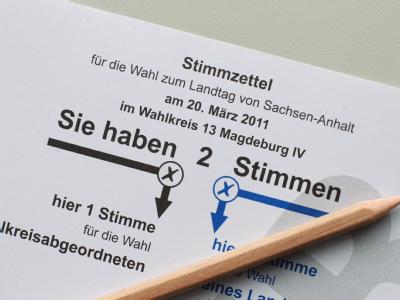 Stimmzettel zur Landtagswahl in Sachsen-Anhalt: Die Wahlbeteiligung hat in den letzten Jahren stetig abgenommen. Stimmzettel