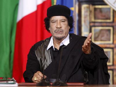 Libyens Machthaber Muammar al-Gaddafi. Gaddafi