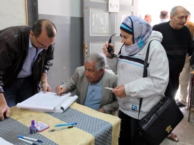 Wahllokal in Kairo: 40 Millionen Ägypter sind zur Stimmabgabe aufgerufen. Stimmabgabe in Kairo