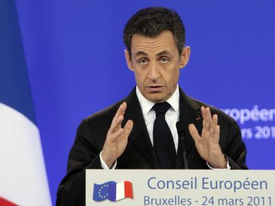 EU-Gipfel: Frankreichs Präsident Sarkozy droht allen arabischen Diktatoren. Nicolas Sarkozy