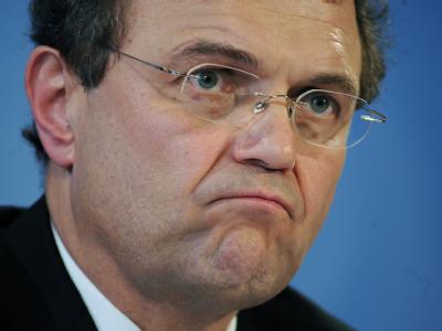 Bundesinnenminister Hans-Peter Friedrich (CSU) gibt nach der Islamkonferenz eine Pressekonferenz. Hans-Peter Friedrich