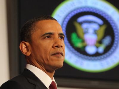 US-Präsident Obama während seiner Rede zur Entwicklung in Libyen. US-Präsident Obama