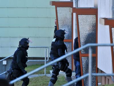 Polizeieinsatz im thüringischen Bad Langensalza. Polizei