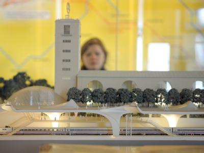 Modell des umstrittenen Bahnprojektes Stuttgart 21: Laut Experten verstoße eine Volksabstimmung über die Mitfinanzierung des Landes an Stuttgart 21 gegen die Verfassung. Stuttgart 21