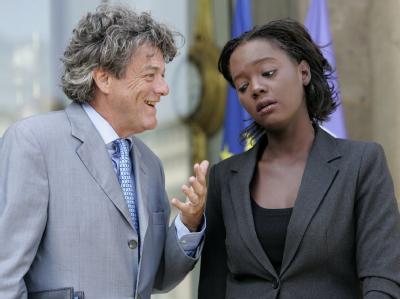 Sie sind aus Sarkozys Regierungslager ausgeschert: Jean Louis Borloo und Ex-Ministerin Rama Yade (Archiv). Borloo und Rama Yade