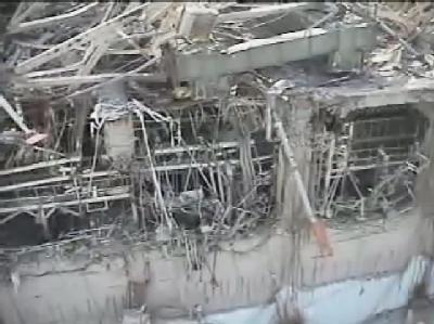 Reaktor Nr.3 von Fukushima Eins, aufgenommen mit einer Drohne. (Foto: Tepco) Fukushima 2