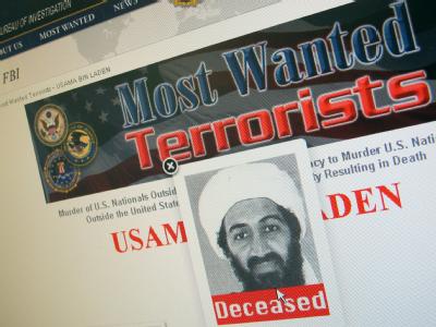 Das Bild von Osama bin Laden auf der Homepage des FBI wurde um das Wort «Deceased» (Verstorben) ergänzt. Aktualisierung