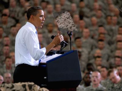 US-Präsident Barack Obama bei seiner Rede in Fort Campbell. Barack Obama