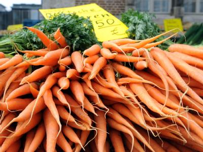 Ungewaschenes Obst und Gemüse könnte nach Ansicht von Experten die Quelle für die Erreger sein - auch rohes Fleisch oder Rohmilch komme infrage. Gemüse auf dem Wochenmarkt