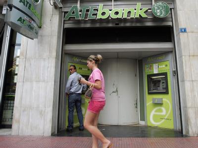 Filiale der angeschlagenen Agricultural Bank of Greece (Archivfoto vom 16.07.2010). Griechische ATE-Bank
