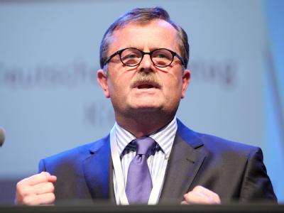 Der neue Präsident der Bundesärztekammer, Frank Ulrich Montgomery, beim 114. Deutschen Ärztetag. Frank Ulrich Montgomery