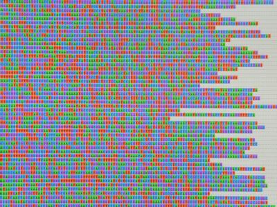 Ein Auszug des genetischen Codes (Genom) des EHEC-Erregers O104 . Genom des EHEC-Erregers entziffert