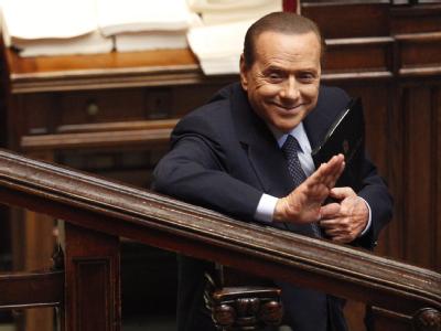 Souverän: Silvio Berlusconi im Parlament. Berlusconi