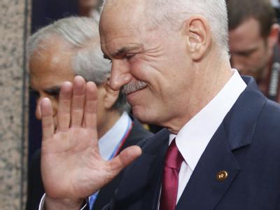 Griechenlands Premierminister Georgios Papandreou bei seiner Ankunft in Brüssel zum EU-Gipfel. Georgios Papandreou