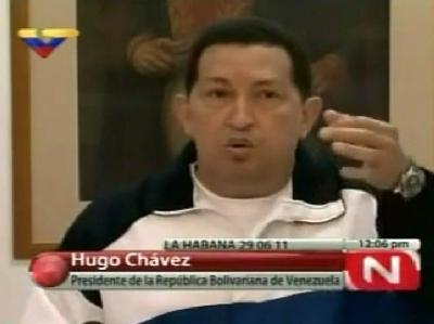 TV-Bild von Venezuelas Präsident Hugo Chávez: Er ist seit fast vier Wochen auf Kuba. Hugo Chávez