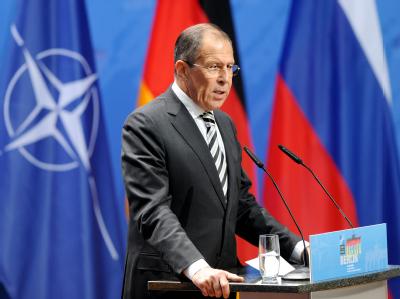 Der russische Außenminister Sergej Lawrow beim Nato-Russland-Rat im April in Berlin. Sergej Lawrow