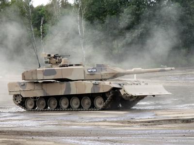 Ein Kampfpanzer Leopard 2 A7+ der Firma KMW (Archivbild) Kampfpanzer Leopard 2 A7+