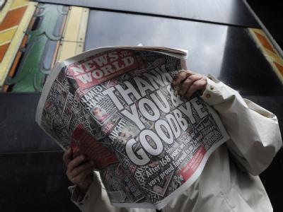 Die letzte Ausgabe der «News of the World» trug den Titel «Thank you and Goodbye» (Danke und lebt wohl). News of the World