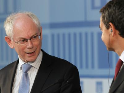 Der Präsident des Europäischen Rates, Herman Van Rompuy (links), hat einen kurzfristigen Krisengipfel einberufen. Van Rompuy