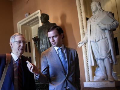 Senator Mitch McConnell schlug am Sonntagnachmittag optimistischere Töne an. Senator McConell