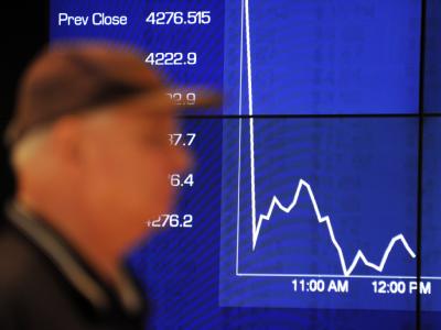 Absturz: Eine Anzeigetafel der Börse in Sydney. Sydney