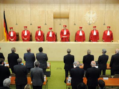 Der Zweite Senats des Bundesverfassungsgerichts verkündet das Urteil über die Finanzhilfen. Bundesverfassungsgericht