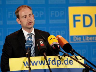Sichtlich geschlagen: FDP-Spitzenkandidat Christoph Meyer. FDP - Christoph Meyer