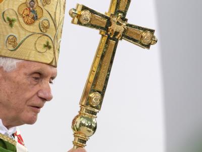 Der Papst am Donnerstagabend während einer Messe im Berliner Olympiastadion. Papst Benedikt XVI.