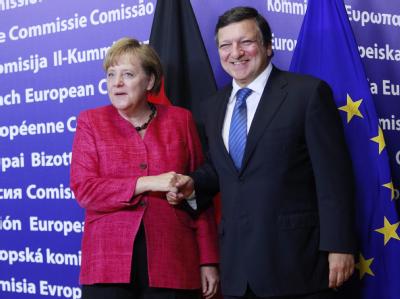 Bundeskanzlerin Merkel und EU-Kommissionspräsident Barroso. Merkel und Barroso