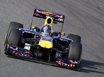 Red-Bull-Pilot Sebastian Vettel geht in Japan als dritter durchs Ziel und ist damit vorzeitig diesjähriger Formel-1-Weltmeister. Foto: Diego Azubel Grand Prix von Japan