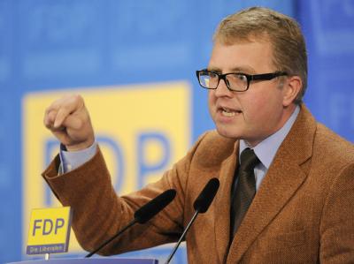 Der FDP-Bundestagsabgeordnete Frank Schäffler lehnt eine Verstärkung des Euro-Rettungsschirms über einen Hebelmechanismus ab. Foto: Marius Becker/Archiv Frank Schäffler