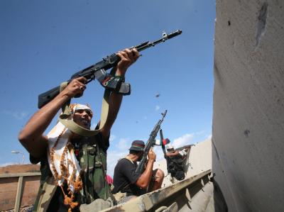 Gaddafi-Gegner während der letzten Kämpfe um die Stadt Sirte. Foto: Mohamed Messara Kampf um Sirte