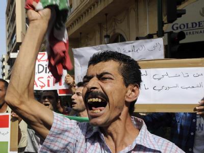 Wütender Protest: Syrische Regierungstruppen sollen nach Angaben von Aktivisten sieben Zivilisten getötet haben. Archivfoto: Wael Hamzeh Protest