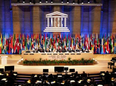 Unesco-Hauptquartier in Paris: Die UN-Organisation hat Palästina als Vollmitglied aufgenommen. Foto: Balasz Mohai Unesco-Hauptquartier in Paris