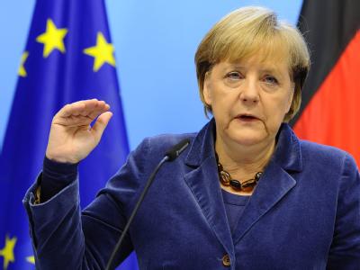 Kanzlerin Merkel am Ende einer langen Nacht in Brüssel. Foto: Benoit Dopagne Euro-Gipfel in Brüssel