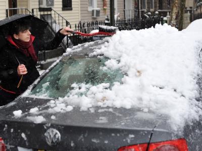 Früher Wintereinbruch in New York. Foto: Justin Lane Schnee in New York